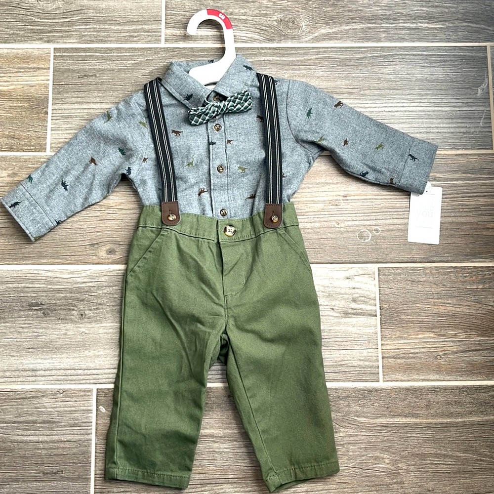 Carter’s 2-piece boys suspender set w/ bow